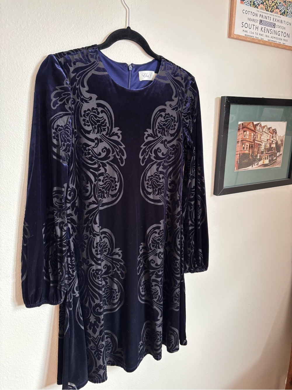 Eliza J Velvet Burnout Dress